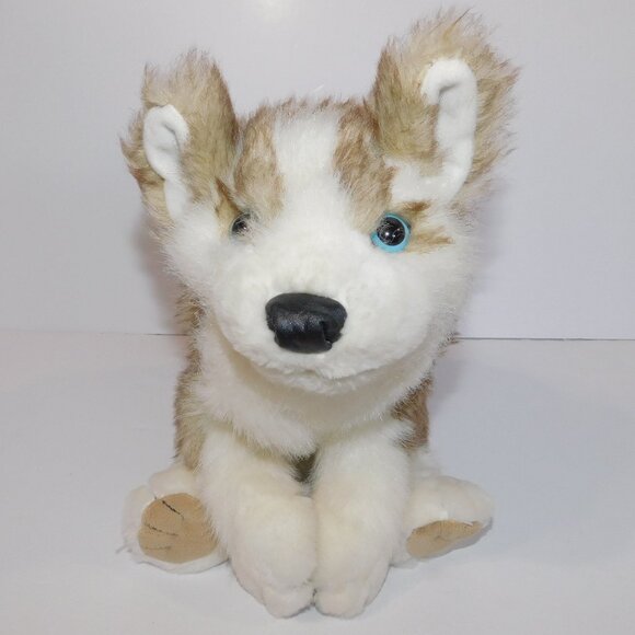 Folkmanis Wolf Pup Full Body Hand  Puppet Gray Brown White 16" Plush Stuffed - Picture 1 of 9